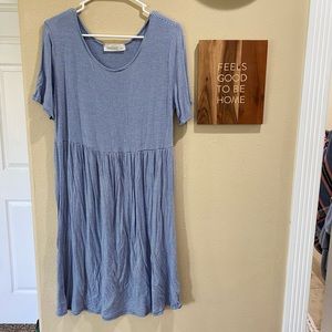 Blue and white stripped dress. Size medium. Perfect for summer.